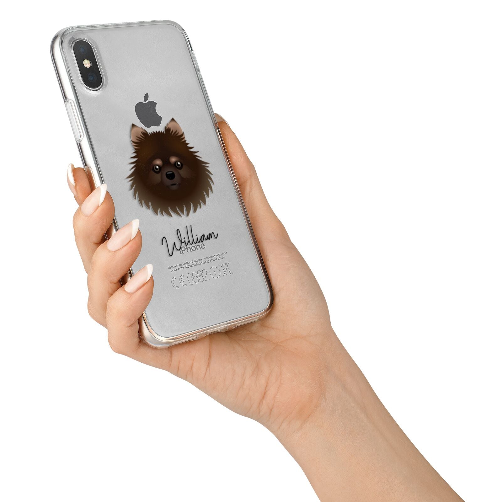 Pomchi Personalised iPhone X Bumper Case on Silver iPhone Alternative Image 2