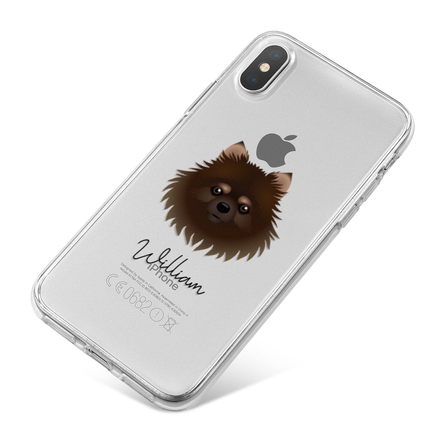 Pomchi Personalised iPhone X Bumper Case on Silver iPhone