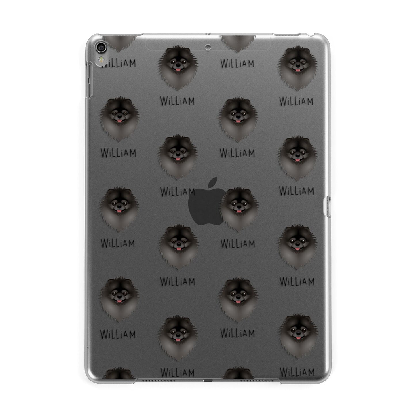 Pomeranian Icon with Name Apple iPad Grey Case