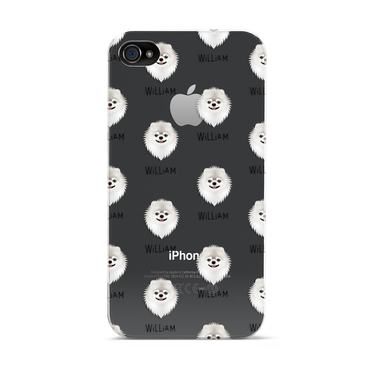 Pomeranian Icon with Name Apple iPhone 4s Case