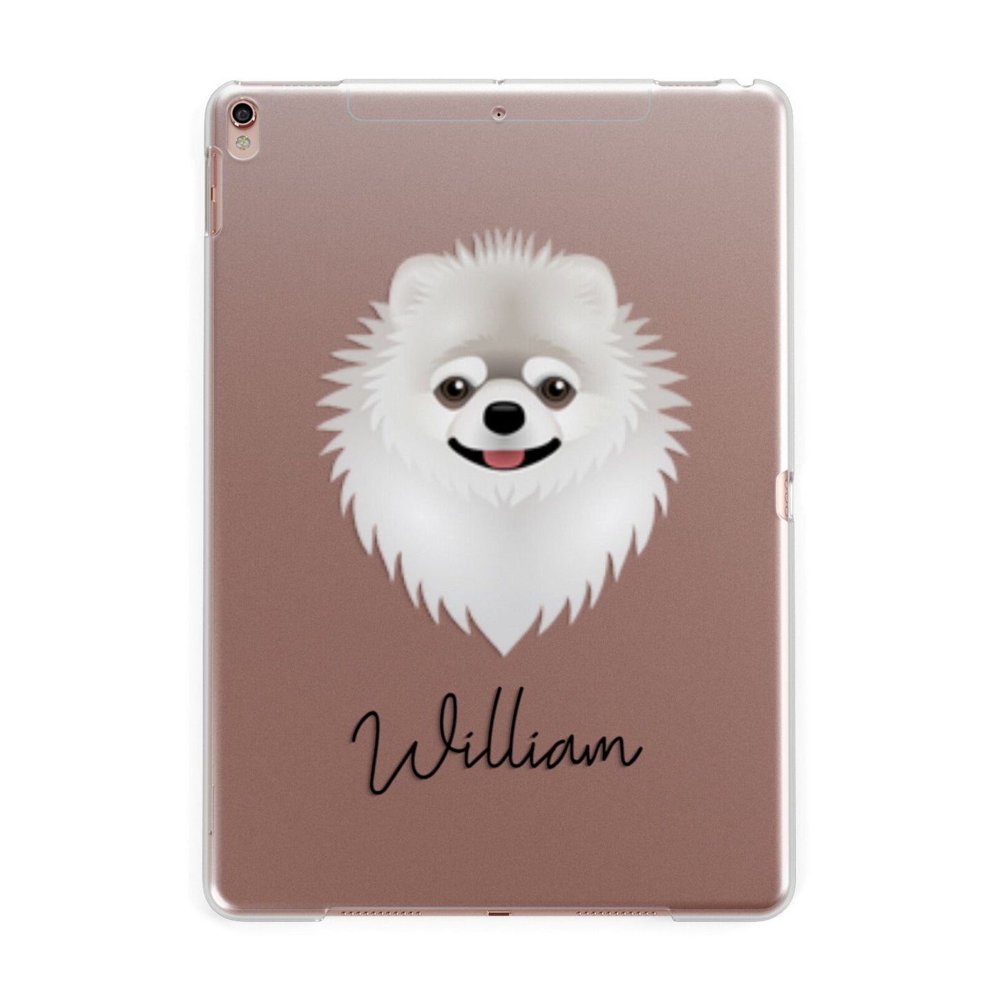 Pomeranian Personalised Apple iPad Rose Gold Case