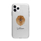 Pomeranian Personalised Apple iPhone 11 Pro Max in Silver with Bumper Case