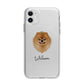 Pomeranian Personalised Apple iPhone 11 in White with Bumper Case