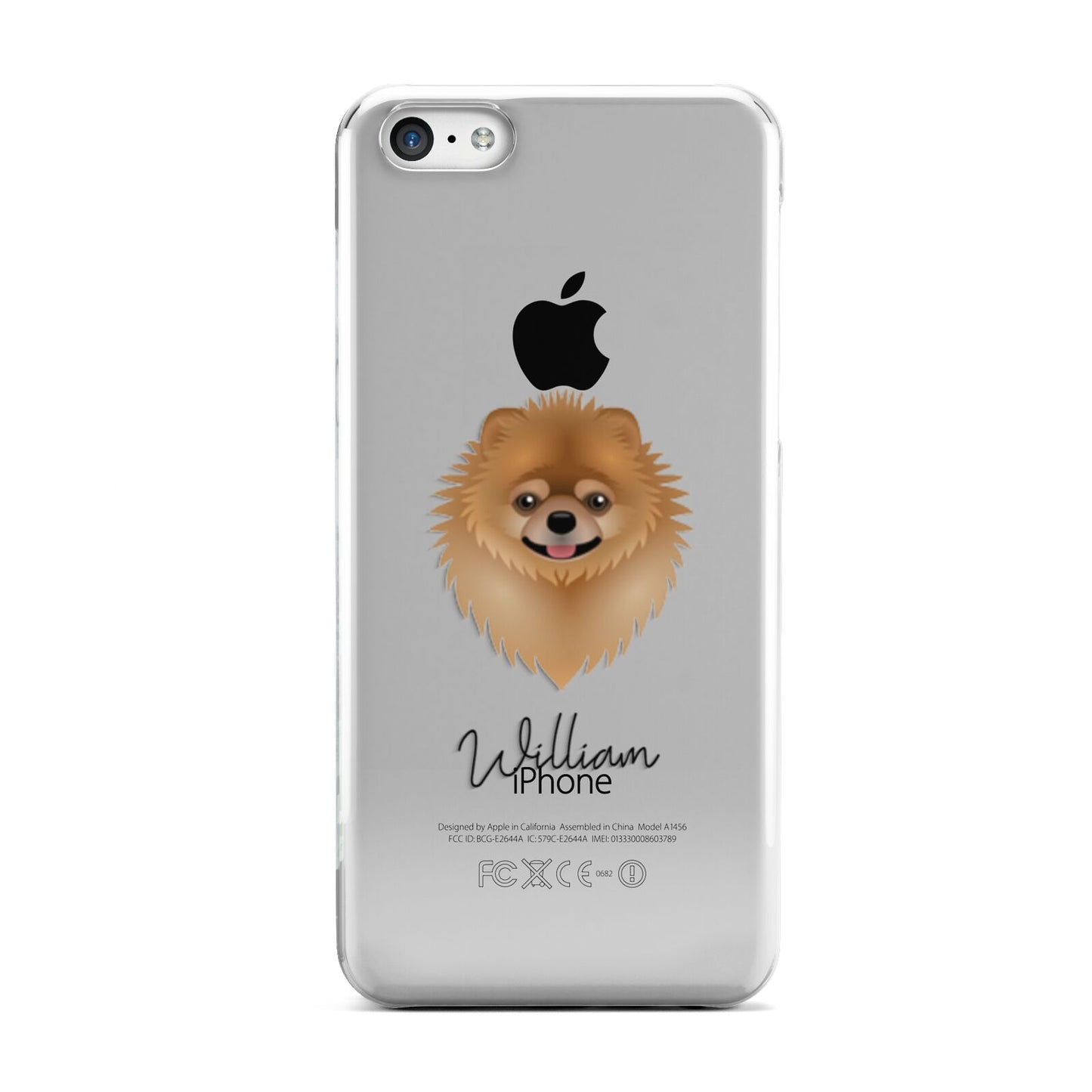 Pomeranian Personalised Apple iPhone 5c Case