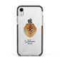 Pomeranian Personalised Apple iPhone XR Impact Case Black Edge on Silver Phone