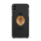 Pomeranian Personalised Apple iPhone Xs Max Impact Case Black Edge on Black Phone