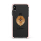Pomeranian Personalised Apple iPhone Xs Max Impact Case Pink Edge on Black Phone