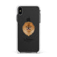 Pomeranian Personalised Apple iPhone Xs Max Impact Case White Edge on Black Phone