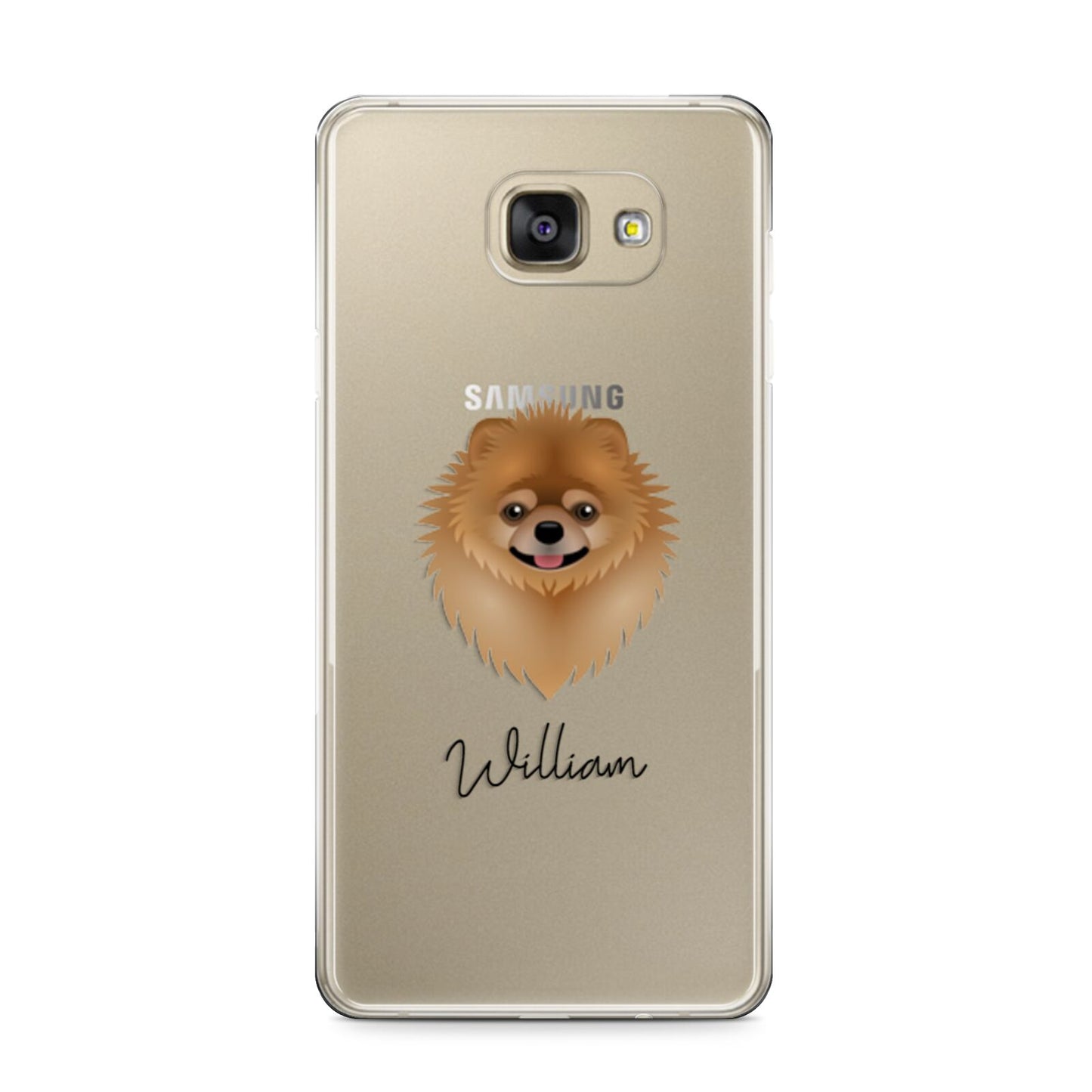Pomeranian Personalised Samsung Galaxy A9 2016 Case on gold phone