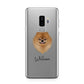 Pomeranian Personalised Samsung Galaxy S9 Plus Case on Silver phone
