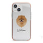 Pomeranian Personalised iPhone 13 Mini TPU Impact Case with Pink Edges