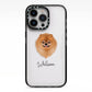 Pomeranian Personalised iPhone 13 Pro Black Impact Case on Silver phone