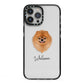 Pomeranian Personalised iPhone 13 Pro Max Black Impact Case on Silver phone
