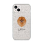 Pomeranian Personalised iPhone 14 Plus Glitter Tough Case Starlight