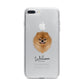 Pomeranian Personalised iPhone 7 Plus Bumper Case on Silver iPhone