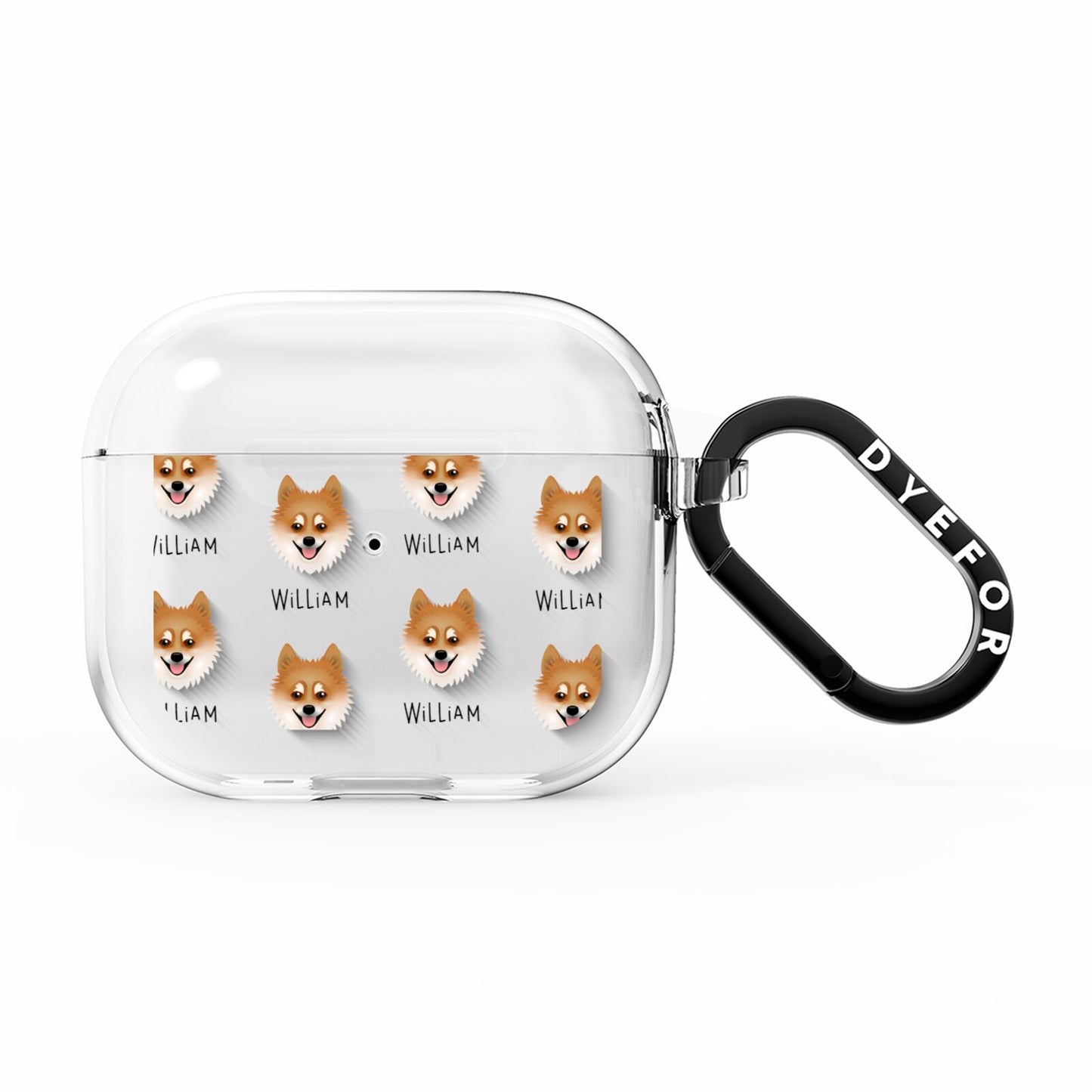 Pomsky Icon with Name AirPods Clear Case 3rd Gen