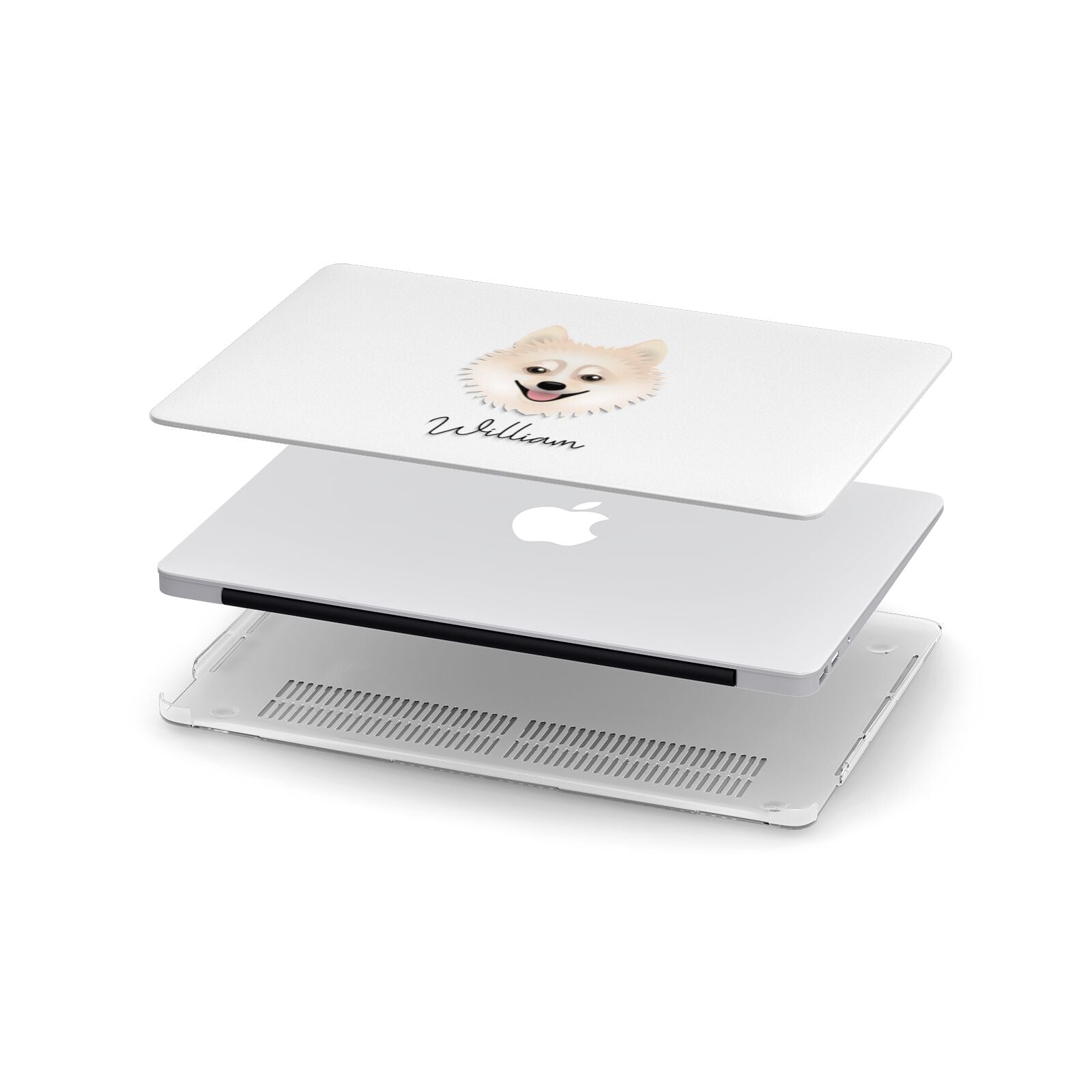 Pomsky Personalised Apple MacBook Case in Detail