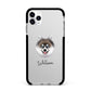 Pomsky Personalised Apple iPhone 11 Pro Max in Silver with Black Impact Case