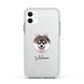 Pomsky Personalised Apple iPhone 11 in White with White Impact Case