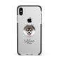 Pomsky Personalised Apple iPhone Xs Max Impact Case Black Edge on Silver Phone