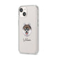 Pomsky Personalised iPhone 14 Clear Tough Case Starlight Angled Image