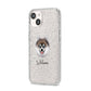 Pomsky Personalised iPhone 14 Glitter Tough Case Starlight Angled Image