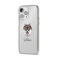 Pomsky Personalised iPhone 14 Pro Max Clear Tough Case Silver Angled Image