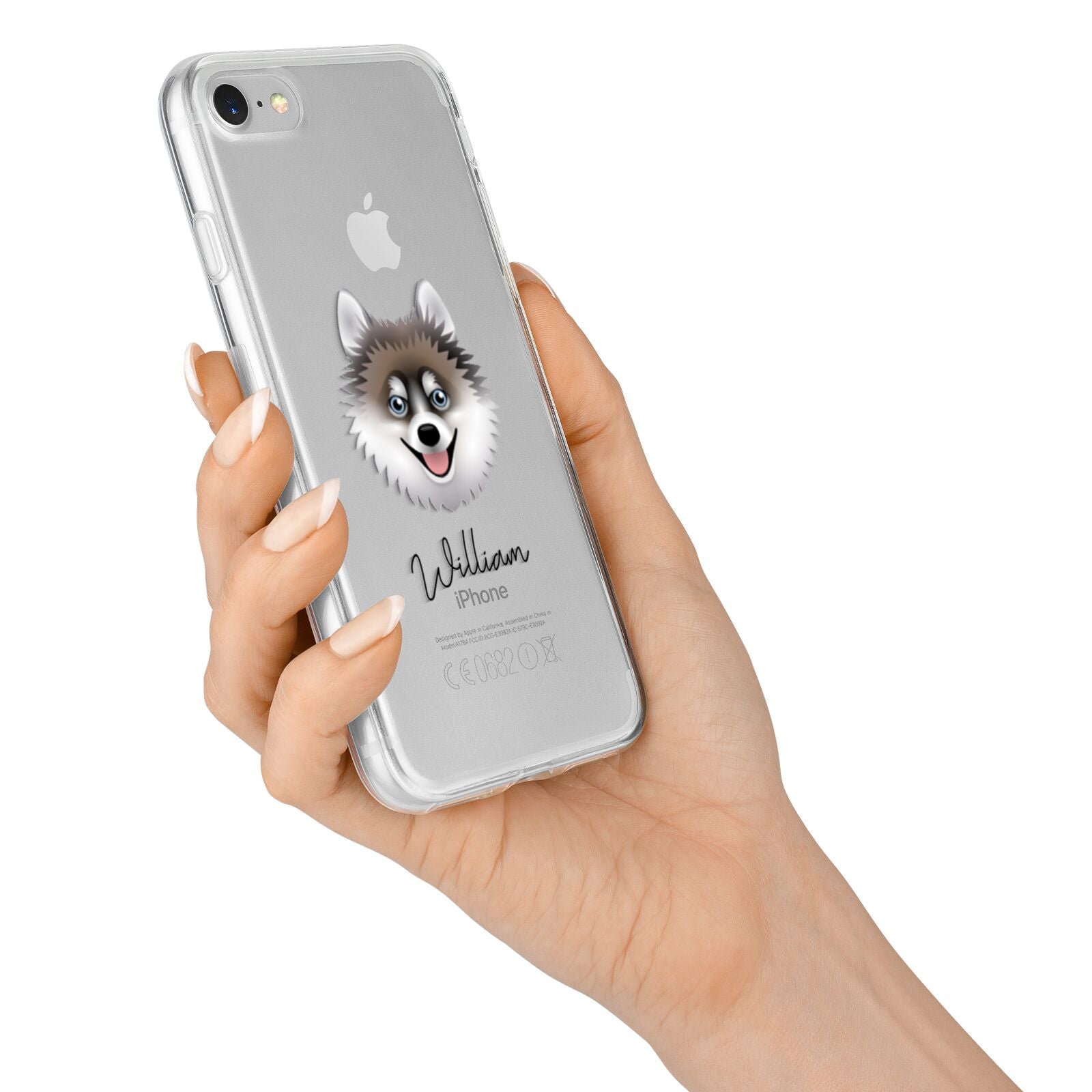 Pomsky Personalised iPhone 7 Bumper Case on Silver iPhone Alternative Image