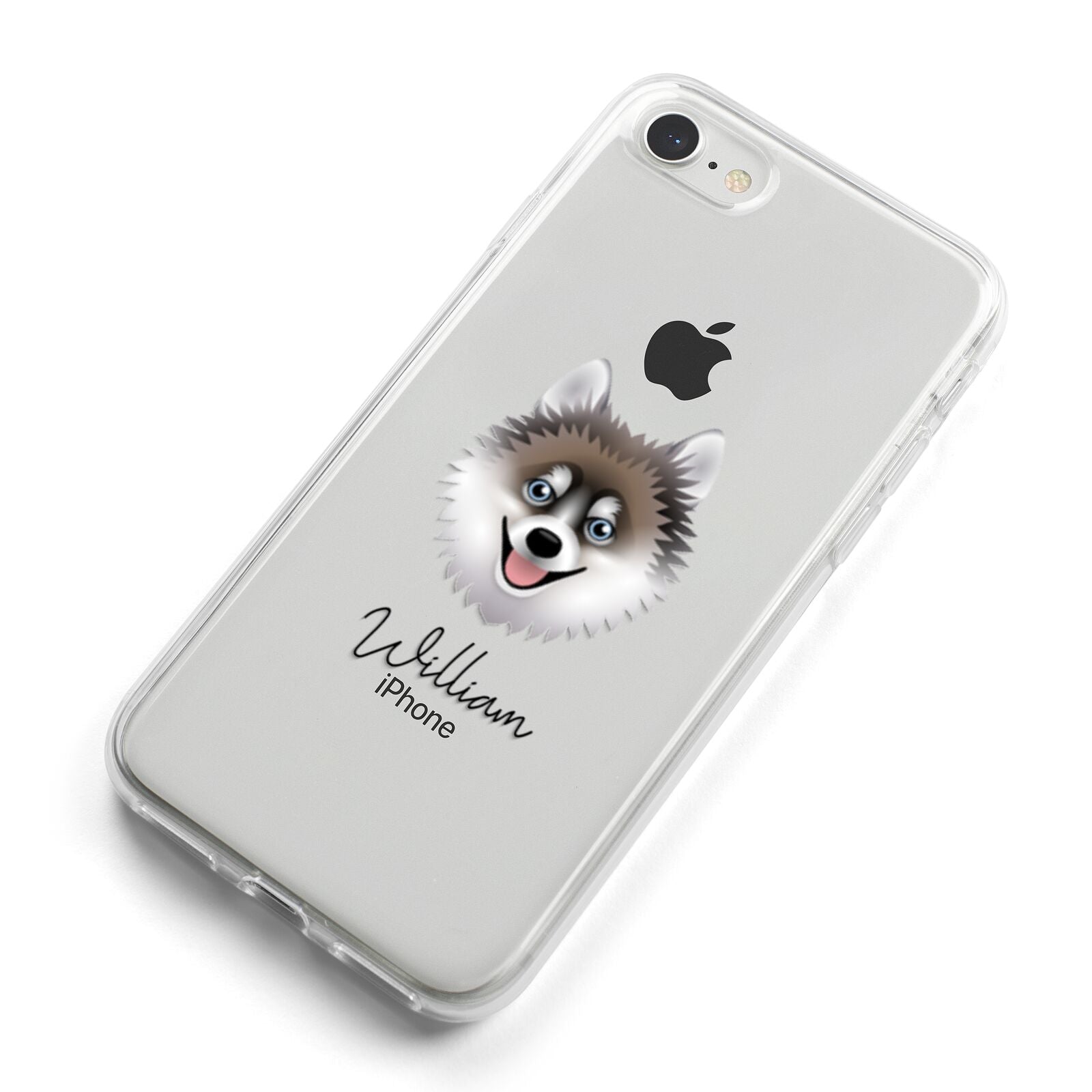 Pomsky Personalised iPhone 8 Bumper Case on Silver iPhone Alternative Image