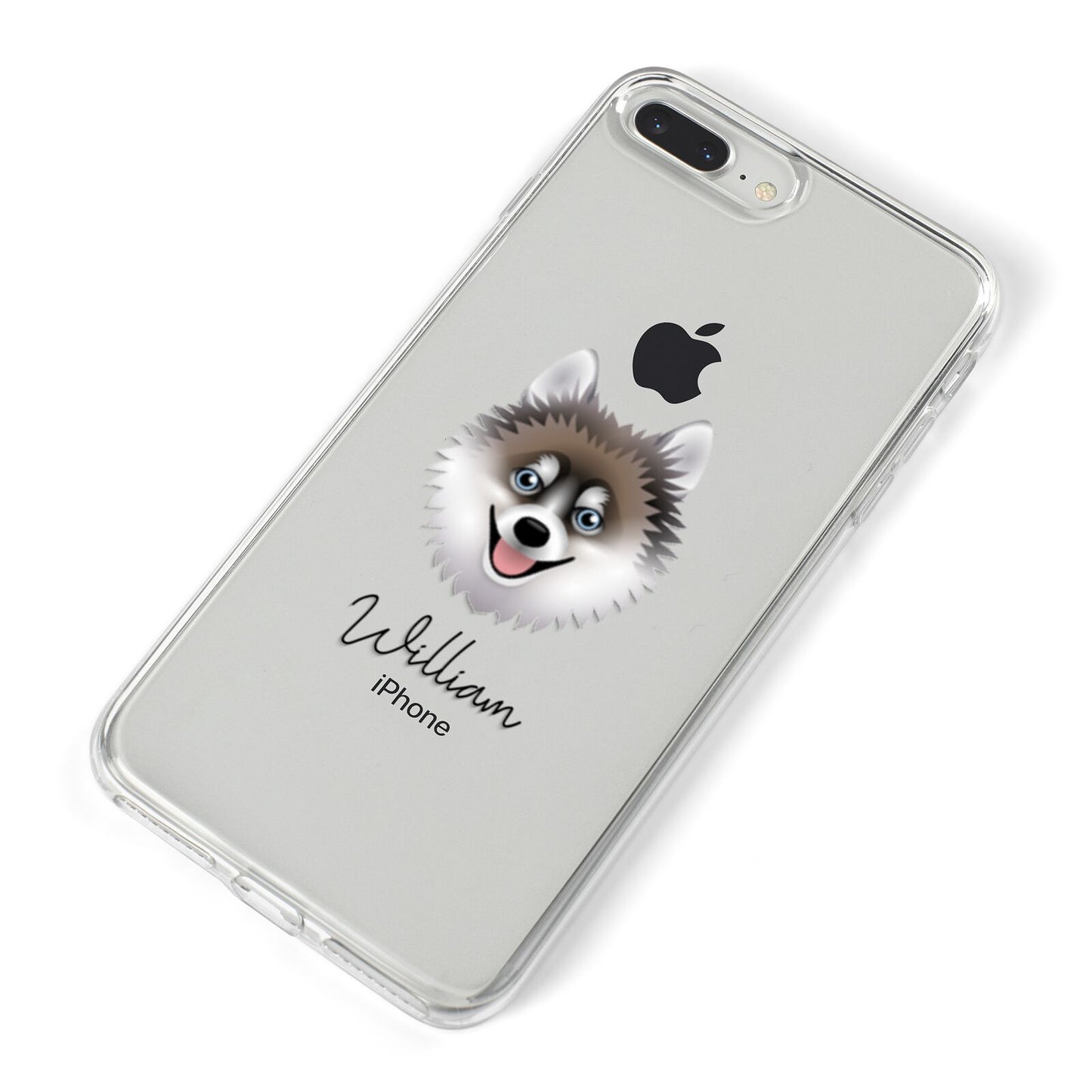 Pomsky Personalised iPhone 8 Plus Bumper Case on Silver iPhone Alternative Image