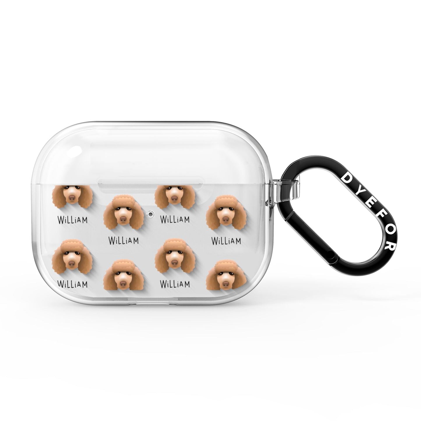 Poodle Icon with Name AirPods Pro Clear Case