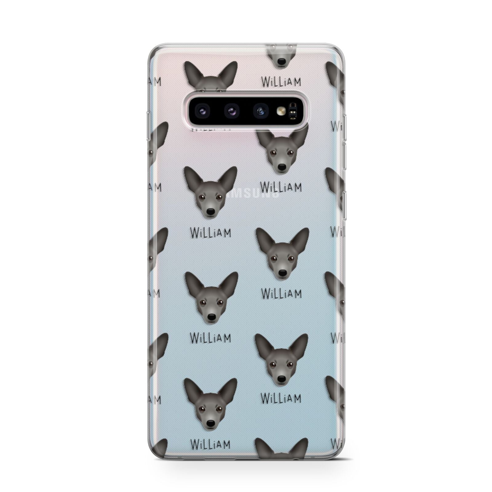 Portuguese Podengo Icon with Name Samsung Galaxy S10 Case