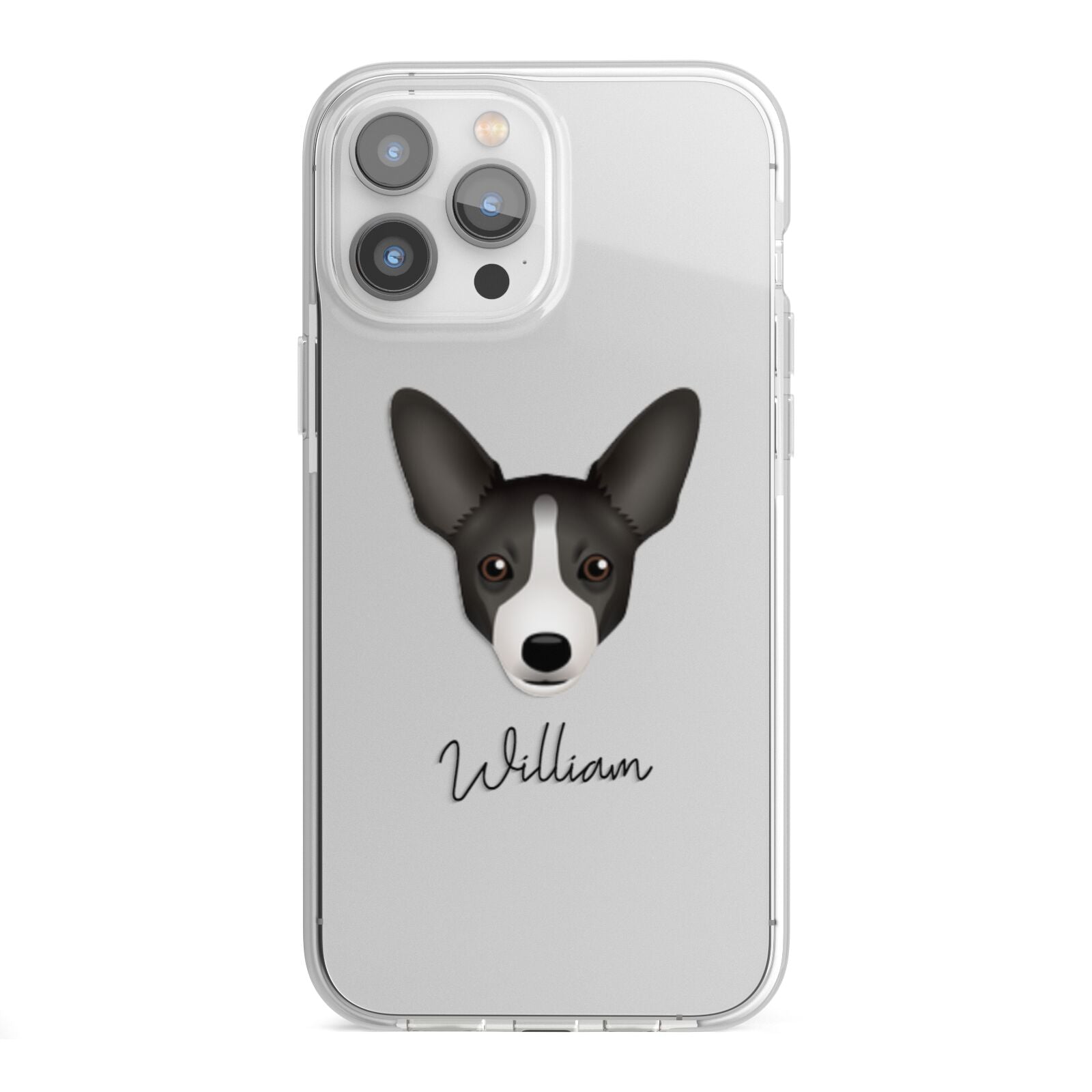 Portuguese Podengo Personalised iPhone 13 Pro Max TPU Impact Case with White Edges