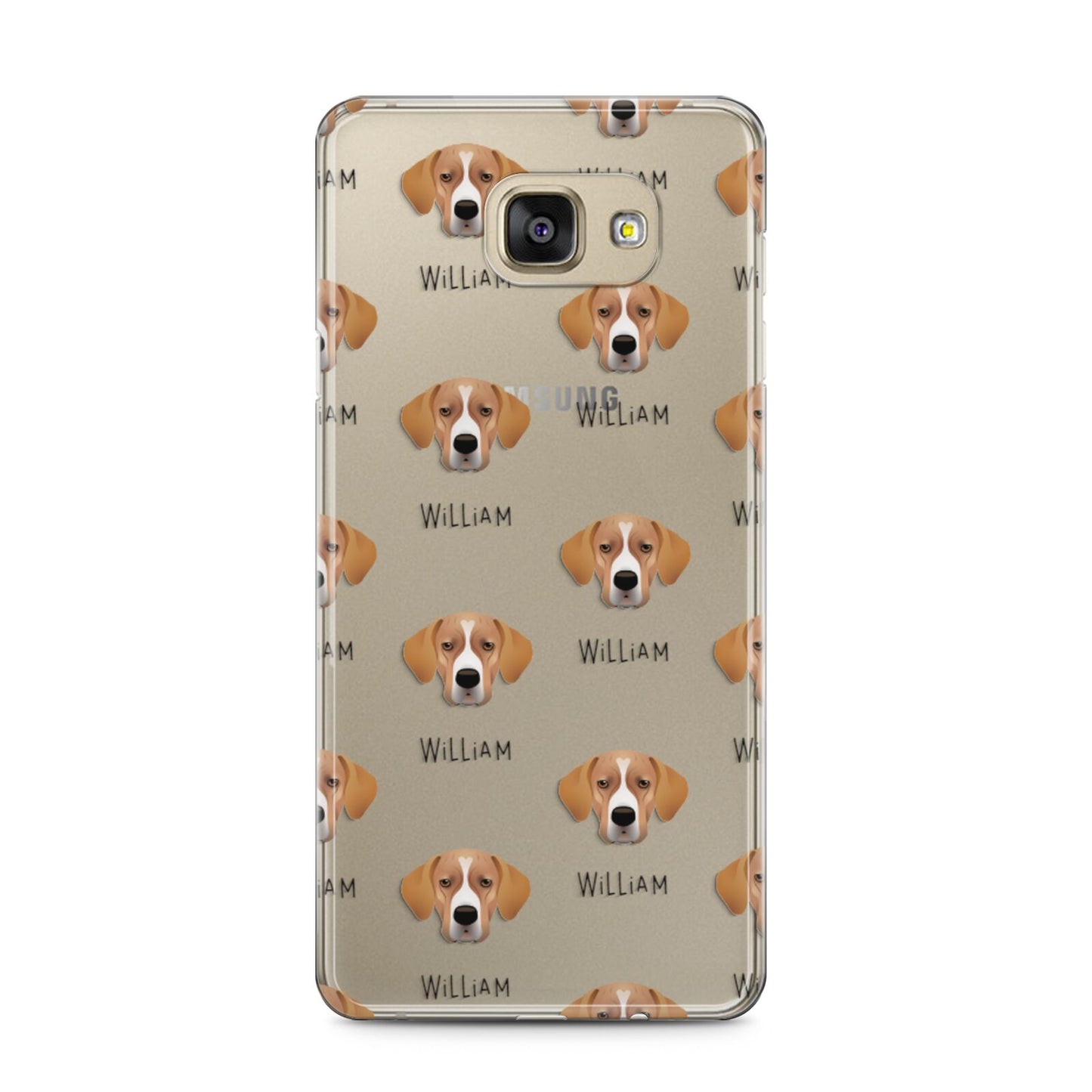 Portuguese Pointer Icon with Name Samsung Galaxy A5 2016 Case on gold phone