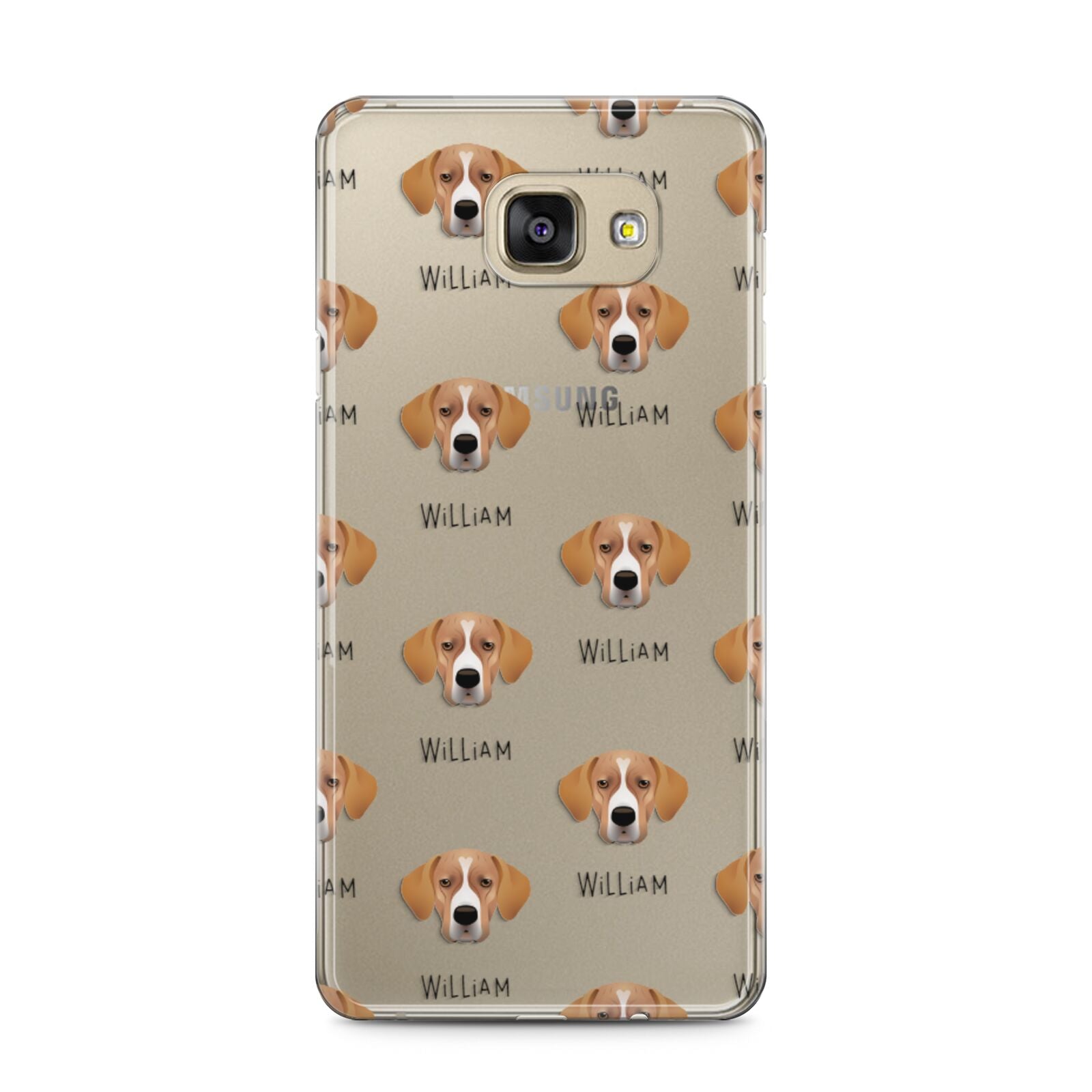 Portuguese Pointer Icon with Name Samsung Galaxy A5 2016 Case on gold phone