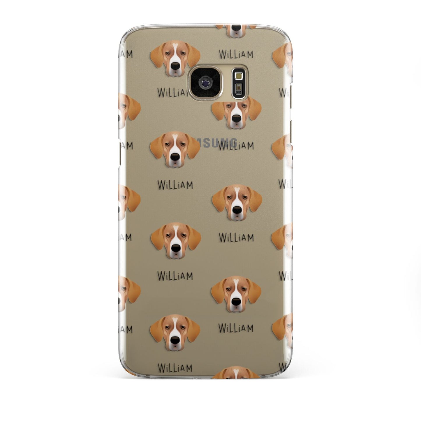 Portuguese Pointer Icon with Name Samsung Galaxy S7 Edge Case