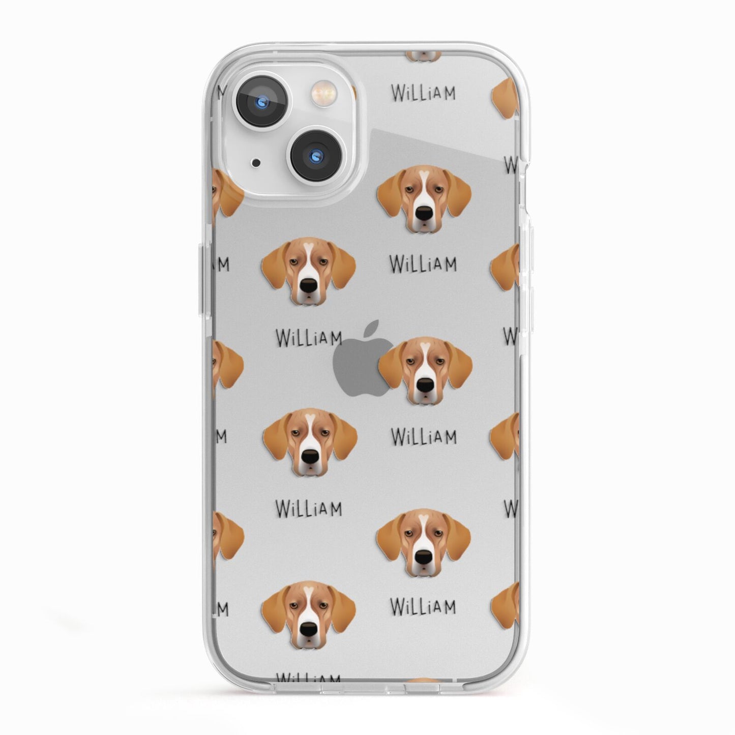 Portuguese Pointer Icon with Name iPhone 13 TPU Impact Case with White Edges