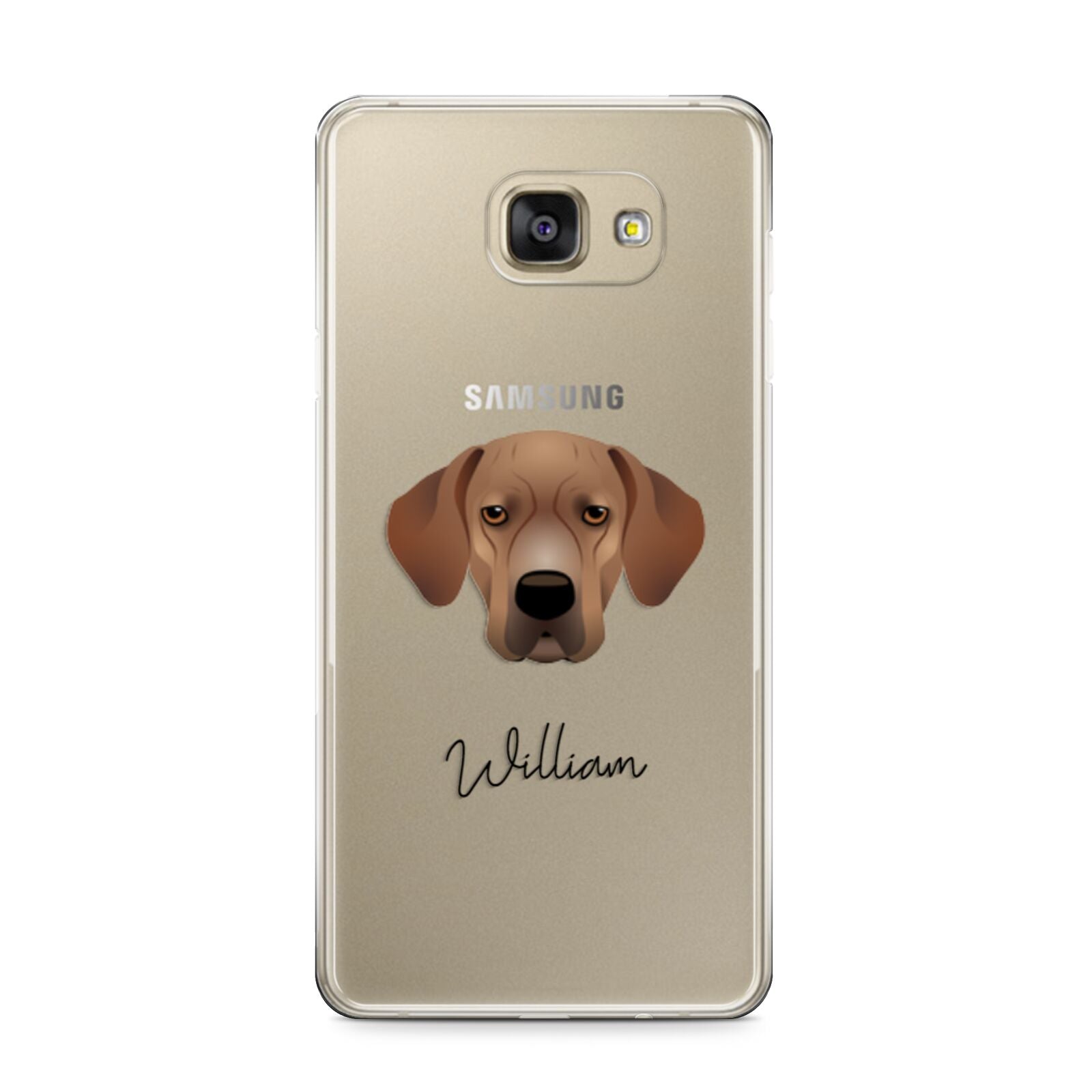 Portuguese Pointer Personalised Samsung Galaxy A9 2016 Case on gold phone