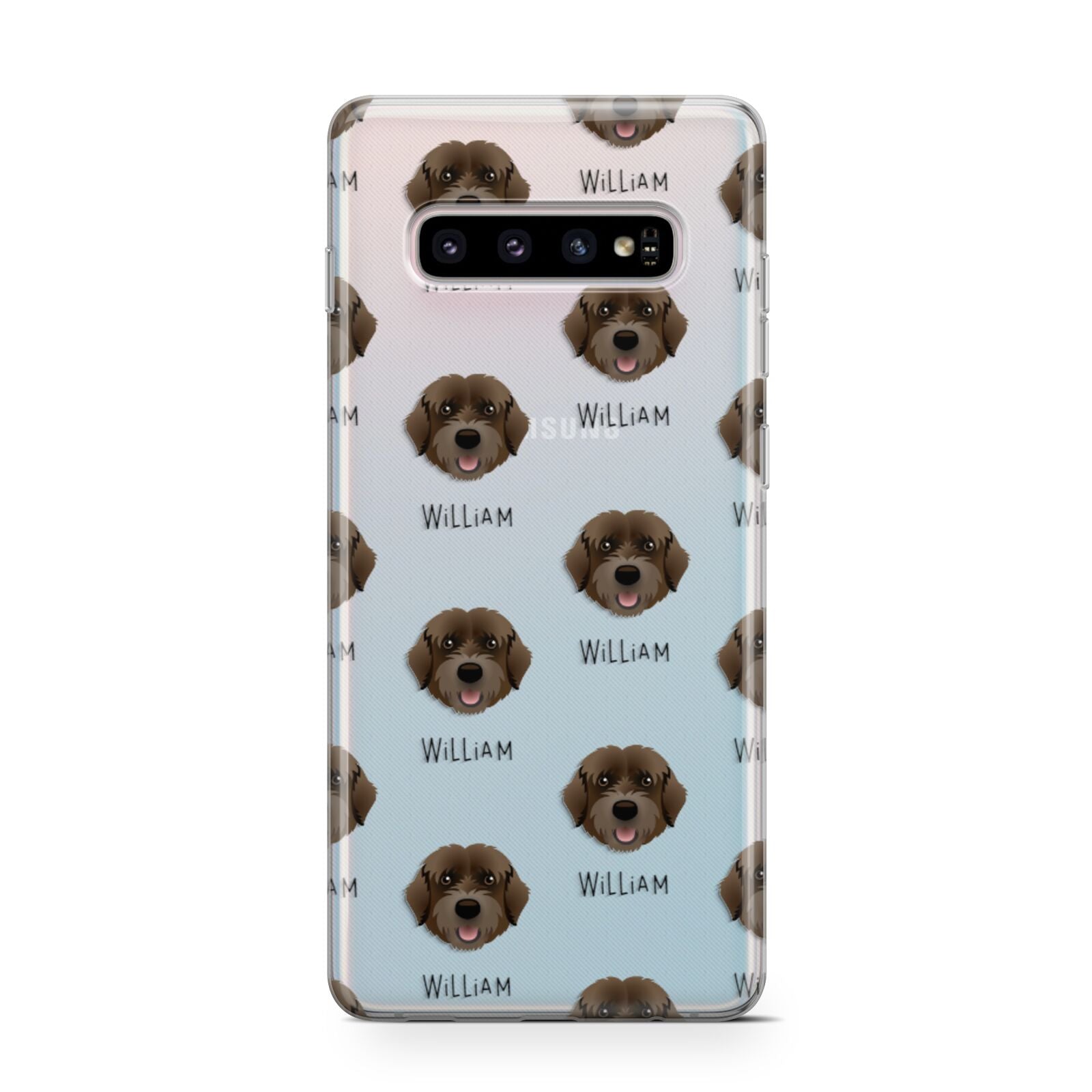Portuguese Water Dog Icon with Name Samsung Galaxy S10 Case