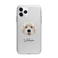 Portuguese Water Dog Personalised Apple iPhone 11 Pro in Silver with Bumper Case