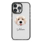Portuguese Water Dog Personalised iPhone 14 Pro Max Black Impact Case on Silver phone