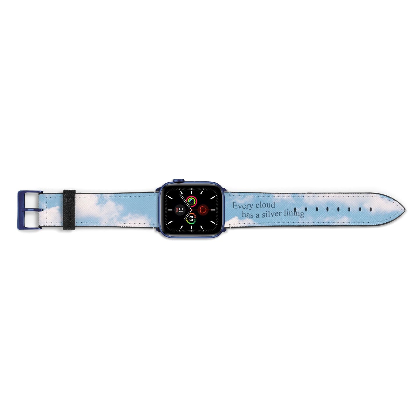 Positivity Apple Watch Strap Landscape Image Blue Hardware