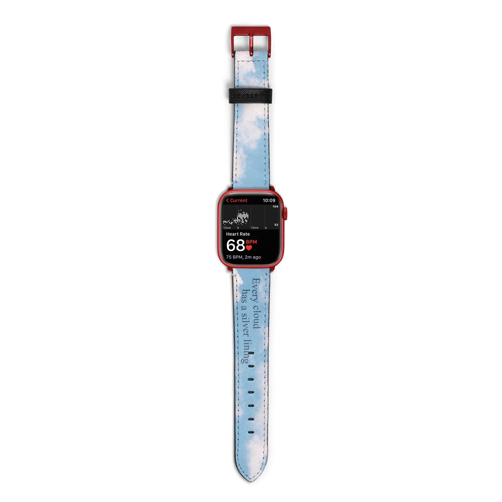 Positivity Apple Watch Strap Size 38mm with Red Hardware