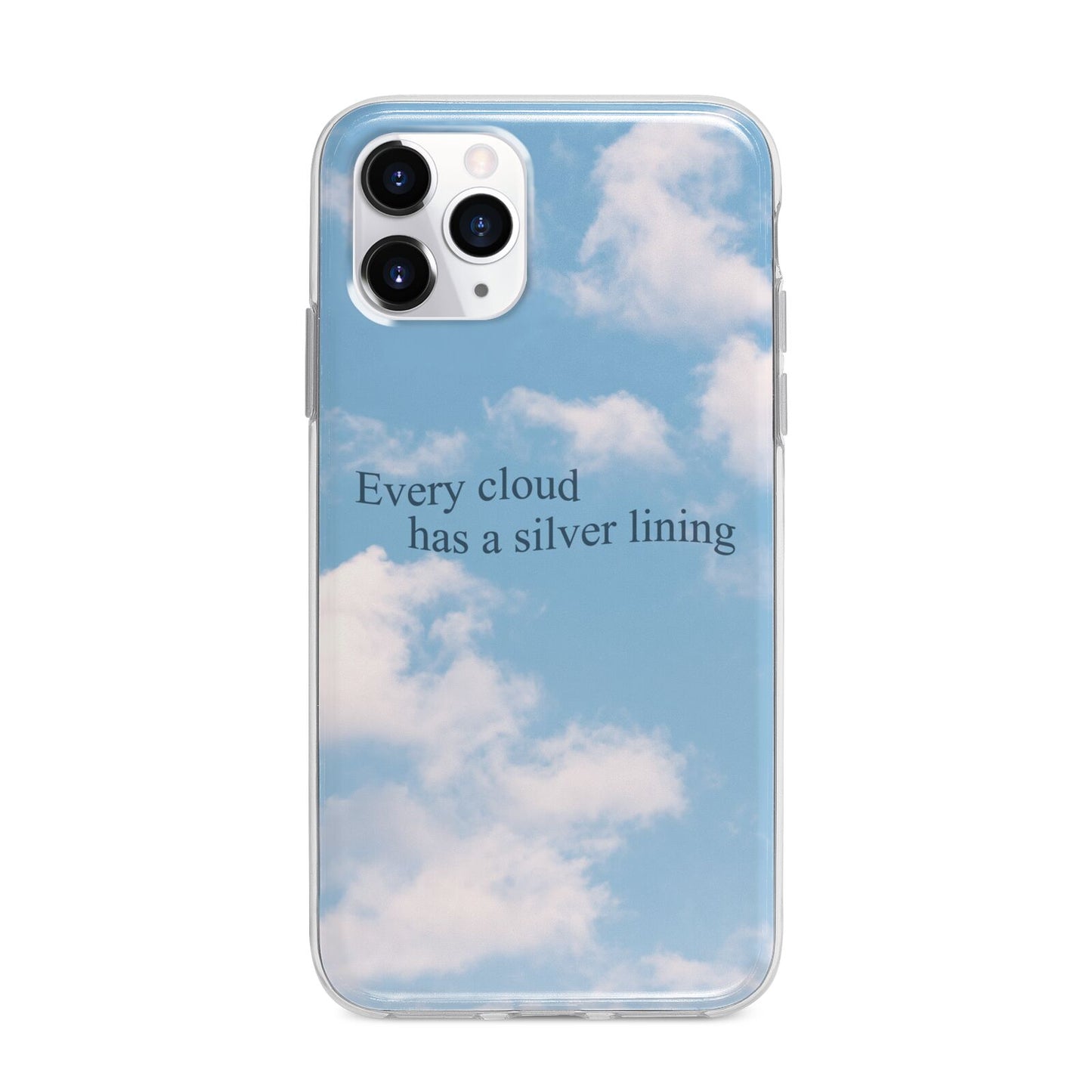 Positivity Apple iPhone 11 Pro Max in Silver with Bumper Case