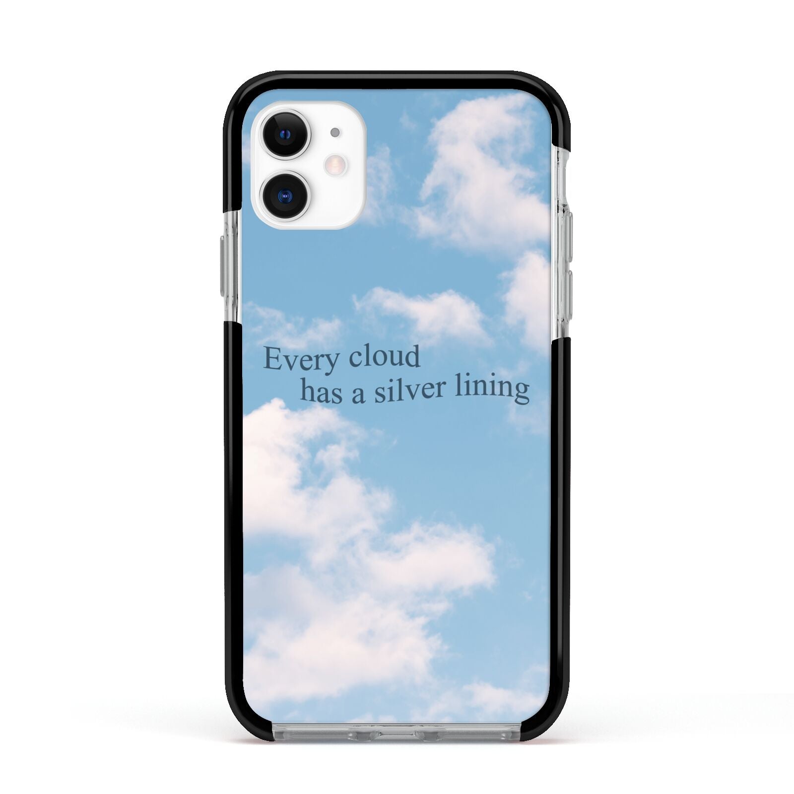 Positivity Apple iPhone 11 in White with Black Impact Case