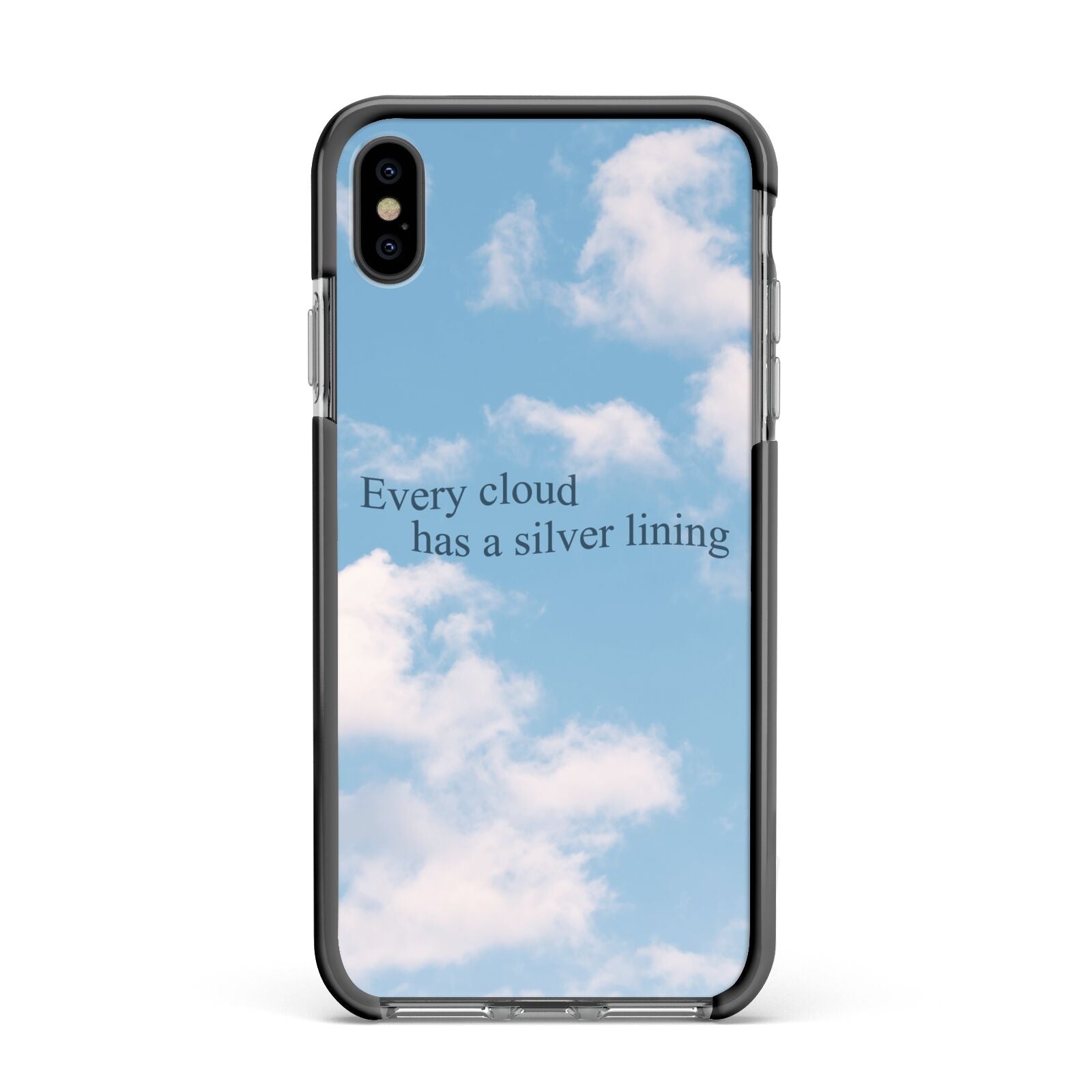 Positivity Apple iPhone Xs Max Impact Case Black Edge on Black Phone