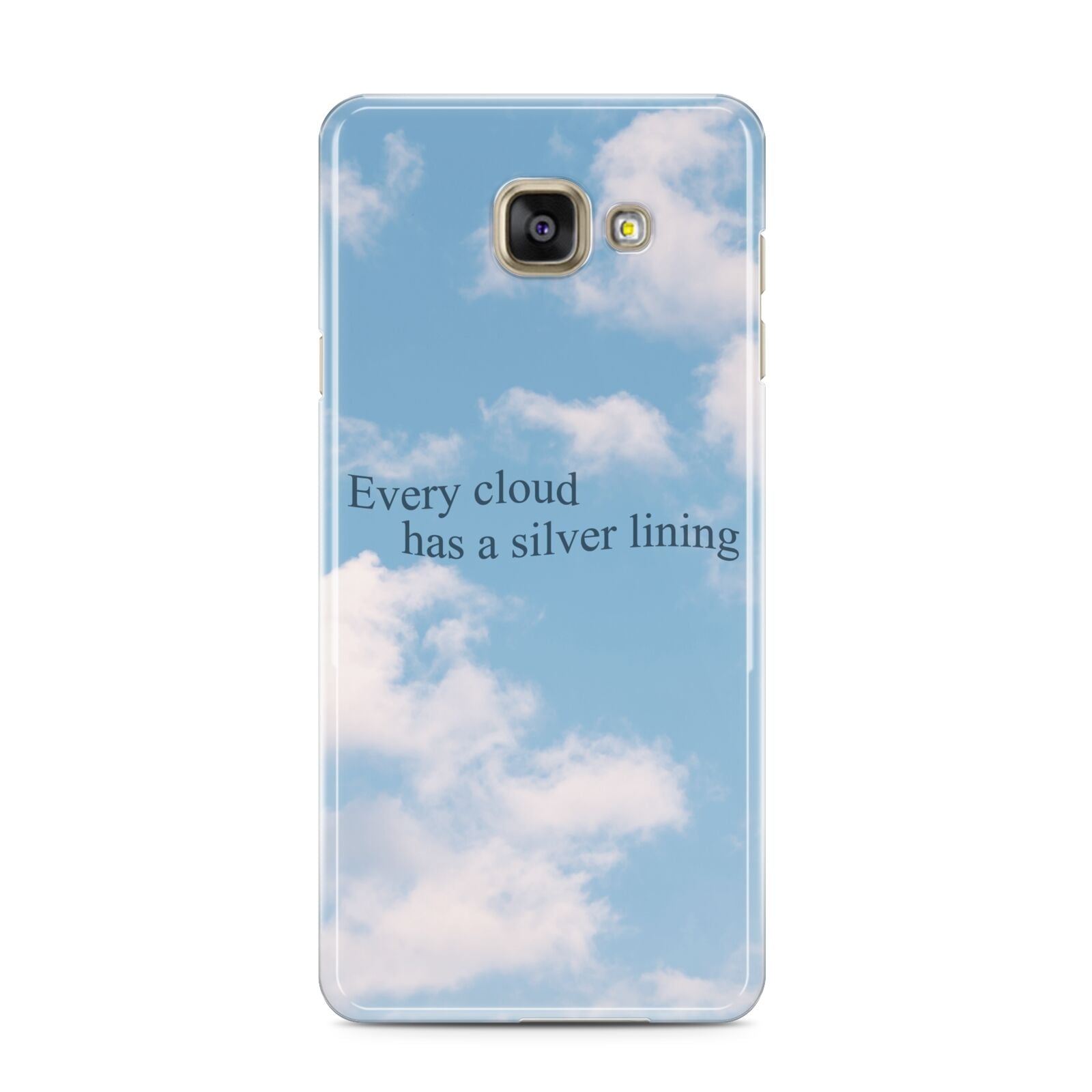 Positivity Samsung Galaxy A3 2016 Case on gold phone