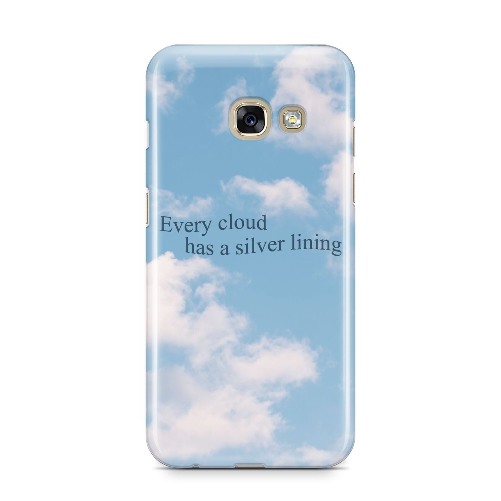 Positivity Samsung Galaxy A3 2017 Case on gold phone