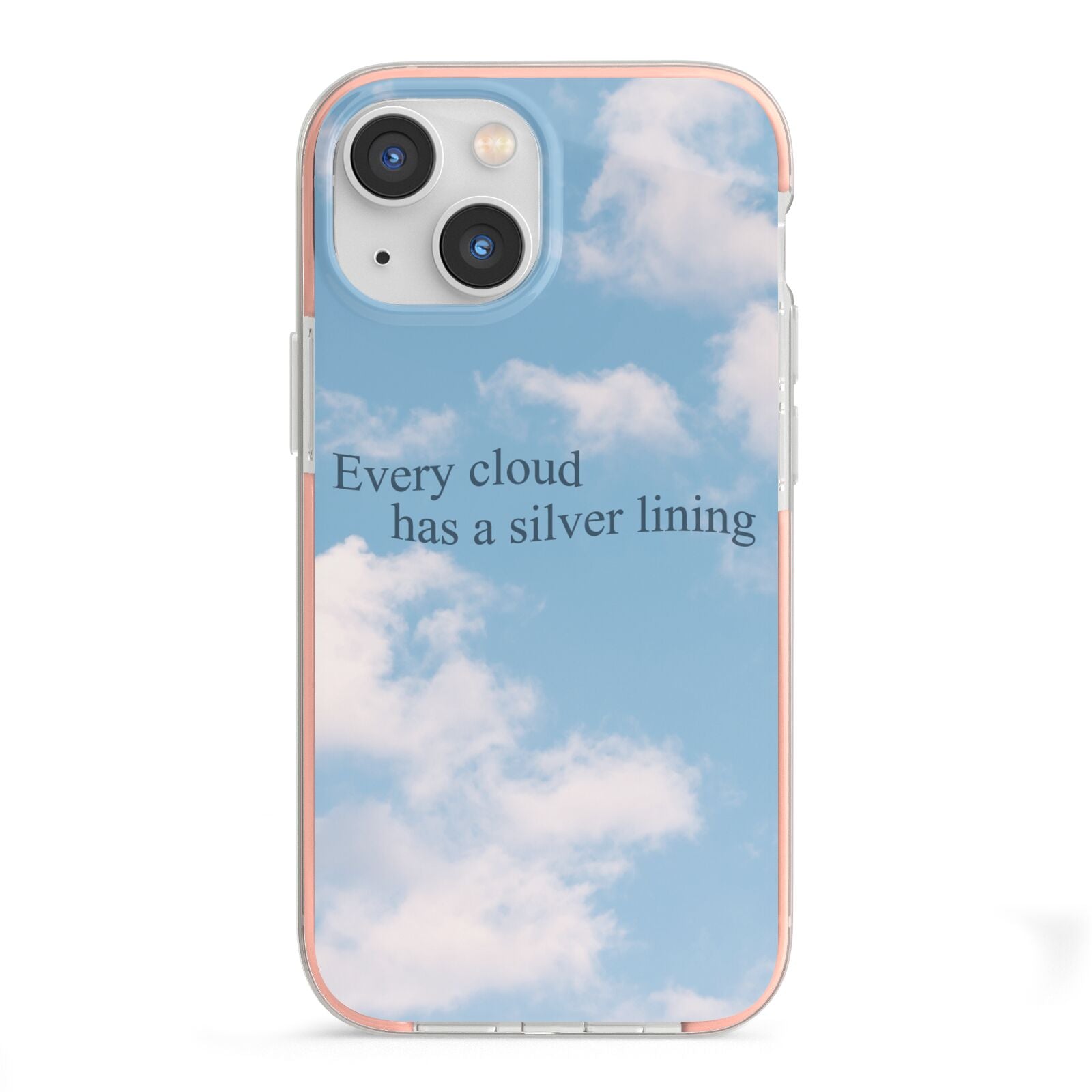 Positivity iPhone 13 Mini TPU Impact Case with Pink Edges