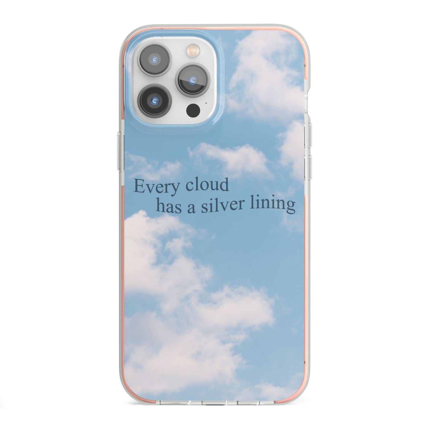 Positivity iPhone 13 Pro Max TPU Impact Case with Pink Edges